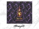 Halloween Witch Tumbler Wrap PNG | Spooky Trick or Treat 20oz Skinny Tumbler Design | Seamless Sublimation Digital Download thumbnail 4