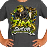 Tim Crocodile Youth Gaming T-Shirt, Kids Gamer Graphic Tee, Green Alligator Streetwear Shirt, Pixo League thumbnail 10