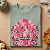 Courage Looks Good in Pink Tee thumbnail 4