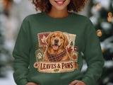 Golden Retriever Fall Sweatshirt, Leaves and Paws Vintage Dog Hoodie, Autumn Dog Mom Crewneck, Cozy Pumpkin Pet Lover Tote Bag Gift thumbnail 17