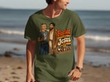 Fueled by Jesus & Coffee T-Shirt | Retro Christian Faith Tee Vintage Jesus Lover Gift for Him Her Spiritual Coffee Lover Apparel thumbnail 8