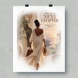 Next Chapter Wall Art Poster, Black Woman Luxury Travel Framed Poster, Soft Life Motivation Decor, Inspiring Quote Print Gift for Her thumbnail 9