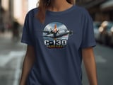 C-130 Hercules Tactical Airlift T-Shirt, Military Aircraft Tee, Air Force Veteran Gift, Aviation Enthusiast Plane Shirt thumbnail 2