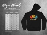 Pickleball Gildan Fleece Hoodie, PICKLEBALL Retro Triple Ball Graphic, Warm Court Pullover Sweatshirt thumbnail 12