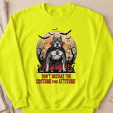Vampire Pitbull Halloween Sweatshirt | Halloween Pittie Shirt | Pit Bull Lover Gift | Bully Breed Apparel thumbnail 2