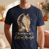 Powered By Cats and Moonlight Tee thumbnail 4