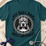 Pit Bull Dad Built Different Tee | Pit Bull Dad Shirt | Pittie Dad Gift | Dog Dad Apparel thumbnail 16