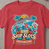 Ship, Slots & Shenanigans Cruise T-Shirt thumbnail 3