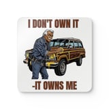 Grand Wagoneer Corkwood Coaster Set, The Waggy Coasters, Car Lover Gift, Classic Cars, Funny Car Coaster, Man Cave Decor, Auto Enthusiast thumbnail 4