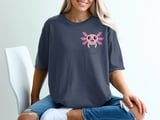 Kawaii Axolotl Pocket Peek T-Shirt thumbnail 4