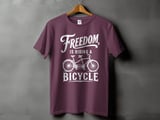 Freedom Is Riding a Bicycle | Tandem Bike T-Shirt thumbnail 7