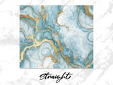 20 oz Tumbler Wrap, Blue Gold Marble Sublimation Design, Straight and Tapered, Digital Download, Tumbler Design thumbnail 3