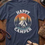 Retro Sunset Happy Camper T-Shirt thumbnail 2