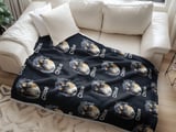 Custom Pet Blanket from Photo, Personalized Dog or Cat Portrait Blanket with Name, Dog Memorial Gift, Pet Sympathy Gift, Dog Mom Blanket thumbnail 12