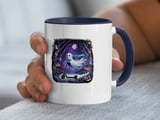 Halloween Mug, Ghost on Scooter, Spooky Night, Halloween Decor, Autumn Vibes, Gift for Halloween, Party Mug, Coffee Cup, Fun Halloween Mug thumbnail 1