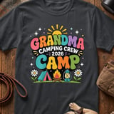 Groovy Grandma Camping Crew 2026 T-Shirt thumbnail 1