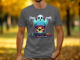Gaming Ghost T Shirt, Pixel Art Shirt, Halloween Ghost Gamer Tee, Retro Game Shirt, Spooky Season T-Shirt, Cool Ghost Shirt thumbnail 6