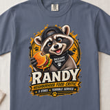 Randy Food Critic Raccoon Tee thumbnail 7