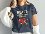 Heart Repaired Running T-Shirt: Open Heart Surgery Recovery, Cardiac Patient, Wrench Patch Graphic thumbnail 8