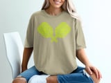 Pickleball Comfort Colors Shirt, Crossed Paddles Ball Mosaic Art, Vintage Graphic Tee thumbnail 10