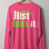 Pickleball Sport-Tek Long Sleeve Tee, Just DINK it, Outdoor Court UV Sun Shield Shirt thumbnail 2