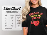 Stronger Than My Stent T-Shirt: Heart Attack Recovery Cardiac Health Awareness Graphic Tee thumbnail 10