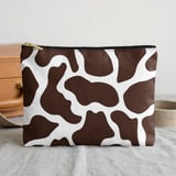Cute Cow Print Laptop Sleeve, Brown White Spotted Bovine Aesthetic Accessory Pouch, Farm Animal Tech Case, Unique Gift thumbnail 9