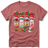 Silent Night Nurse Christmas Tee thumbnail 1