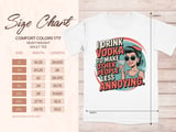 Funny Vodka T-Shirt Sarcastic Humor Retro Pin-Up Girl Drinking Tee Annoying People Quote Cocktail Lover Gift for Her thumbnail 7