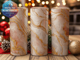 20 oz Skinny Tumbler Wrap, Rose Gold Marble Sublimation Design, Straight Tapered Wrap png, Digital Download, Tumbler Design thumbnail 2