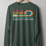 Pickleball Sport-Tek Long Sleeve Tee, Life Is Good Pickleball Makes It Better Graphic, Sun Shield Shirt thumbnail 7