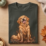 Muddy Golden Retriever Worth It Tee thumbnail 4