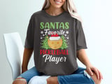 Pickleball Comfort Colors Shirt, Santas Favorite Pickleball Player, Festive Holiday Vintage Graphic Tee thumbnail 3