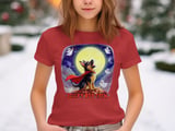Halloween German Shepherd Crew Sweatshirt, Cute Ghosts Moon Night, Fall Season Graphic Pullover, adult and kid size t-shirts thumbnail 3