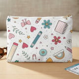 Kawaii School Supplies Pattern Backpack, Aesthetic Stationery Spiral Notebook, Cute Gift Accessory Pouch for Teacher Student thumbnail 15
