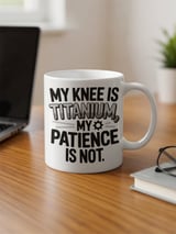 Knee Replacement Gift Mug – My Knee Is Titanium thumbnail 3