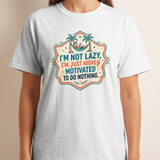 Funny Highly Motivated To Do Nothing T-Shirt, Relaxed Palm Tree Hammock Tee, Humorous Vacation Vibe Retro Shirt Gift thumbnail 3