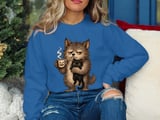 Grumpy Werewolf Coffee Cat Tee or Sweatshirt thumbnail 16