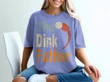 Pickleball Comfort Colors Shirt, The Dink Father, Retro Pickleball Dad Court Tee, Vintage Graphic Tee thumbnail 8
