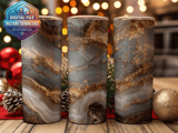 20 oz Skinny Tumbler Wrap, Gold Agate, Sublimation Design, Straight and Tapered, png, Marble Texture, Glitter Tumbler, Digital Download thumbnail 2