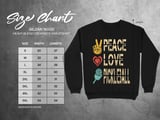 Pickleball Gildan Crewneck Sweatshirt, Peace Love Pickleball, Court Warm Up Retro Graphic Apparel thumbnail 11