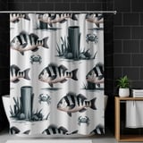 Digital Pattern, Fish and Crab Pattern, Striped Fish, Nautical Pattern, Sea Life Pattern, Digital Bundle, Commercial Use Pattern thumbnail 12
