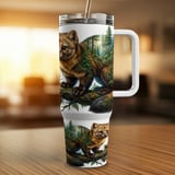 American Marten 40oz Tumbler Wrap Design | Forest Animal Sublimation PNG | Naturecore Digital Download for Tumbler Makers thumbnail 4