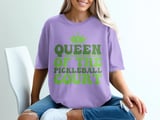 Pickleball Comfort Colors Shirt, Queen of the Pickleball Court, Vintage Graphic Tee, Pickleball Gift thumbnail 9