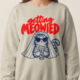 Getting Meowied Cat Bride Shirt | Ivory Tee, Sand Crewneck & Hoodie thumbnail 5