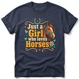 Just a Girl Who Loves Horses Tee thumbnail 5