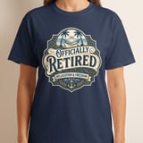 Officially Retired T-Shirt | Vintage Retirement Gift for Men & Women | Relaxation & Freedom Beach Life Tee | Grandpa Dad Tee thumbnail 3