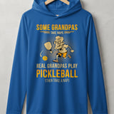 Pickleball Sport-Tek Performance Hood, Some Grandpas Take Naps Real Grandpas Play Pickleball (Then Take a Nap), Lightweight Hoodie thumbnail 3