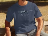 C-130 Hercules Military Airplane T-Shirt | Classic Aviation Veteran Air Force Pilot Gift Tee for Him, Military Dad Shirt thumbnail 7