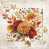 Autumn Flowers Tumbler Design, Watercolor Floral Digital Papers, Printable Tumbler PNG, Scrapbooking Paper, Digital Download thumbnail 12